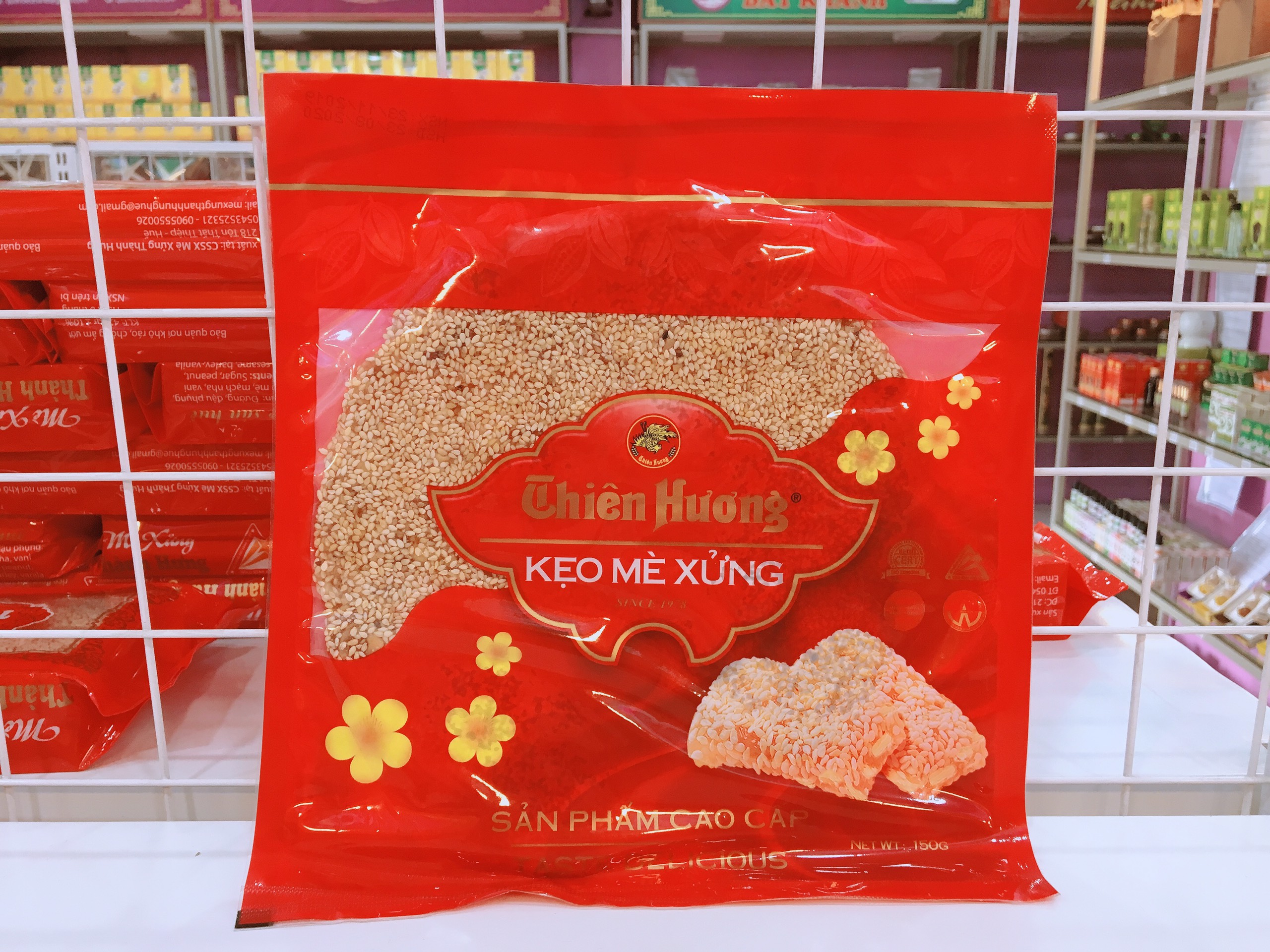 Mè xửng tròn Thiên Hương (Túi hoa mè 150 gr) - Quà Huế Online